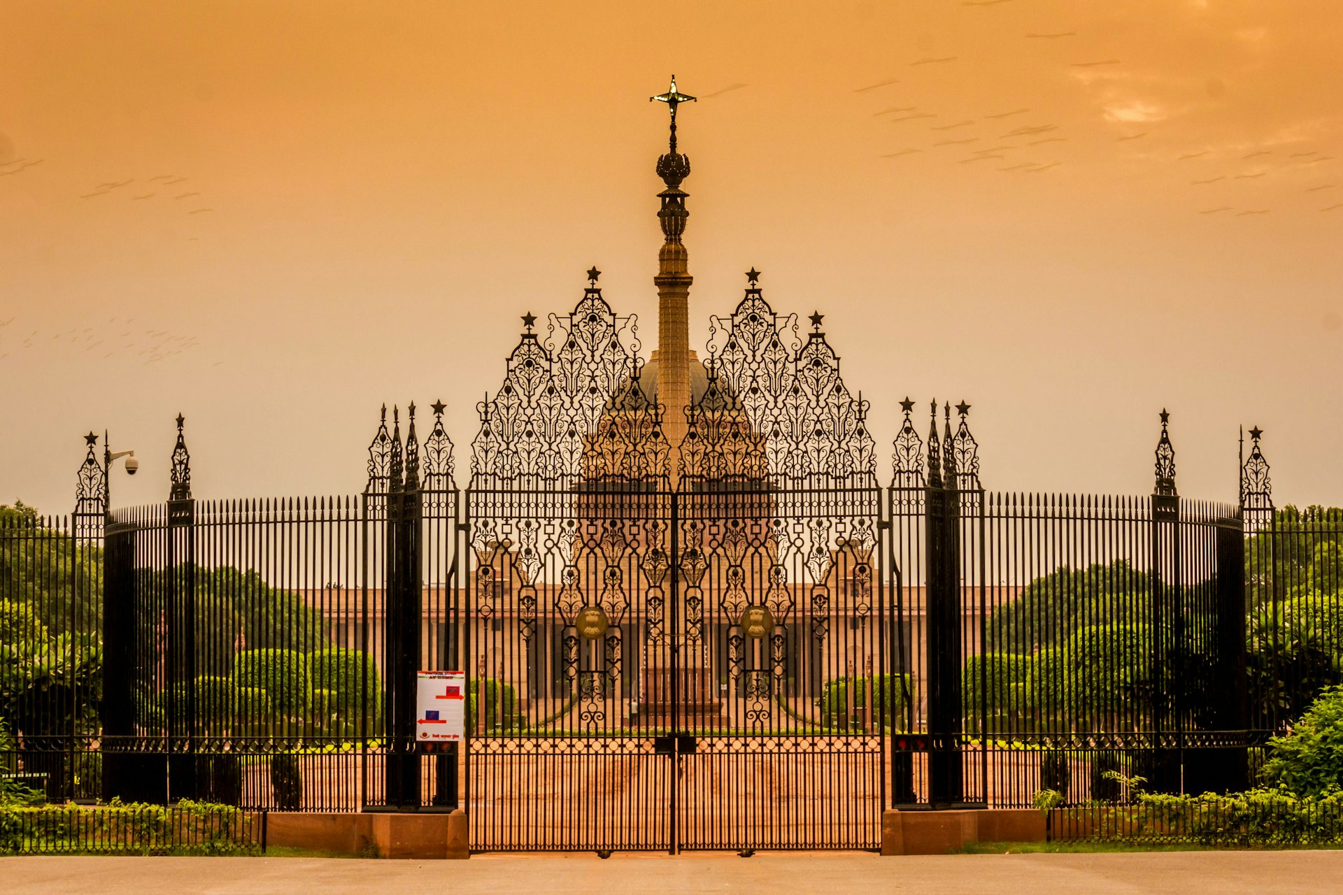 Lavish ornamental gates surround the Rashtrapati Bhavan © PapiyaBanerjee / Getty Images