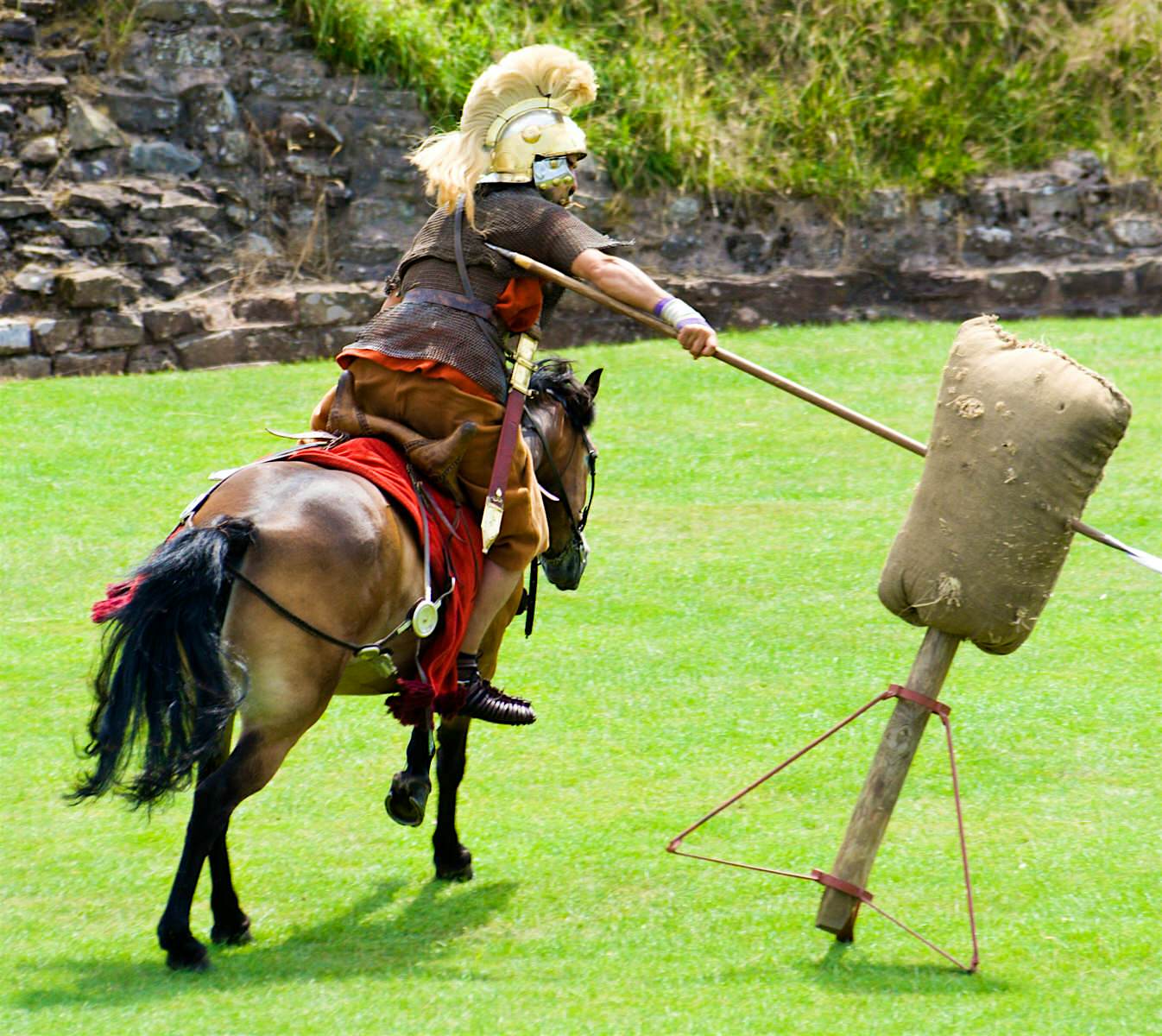Features - shutterstock_1783725-1b3415263956 Target practice at Caerleon's amphitheatre. The real King Arthur may have been a Romanized Britain fighting Saxon invaders © Will Iredale / Shutterstock