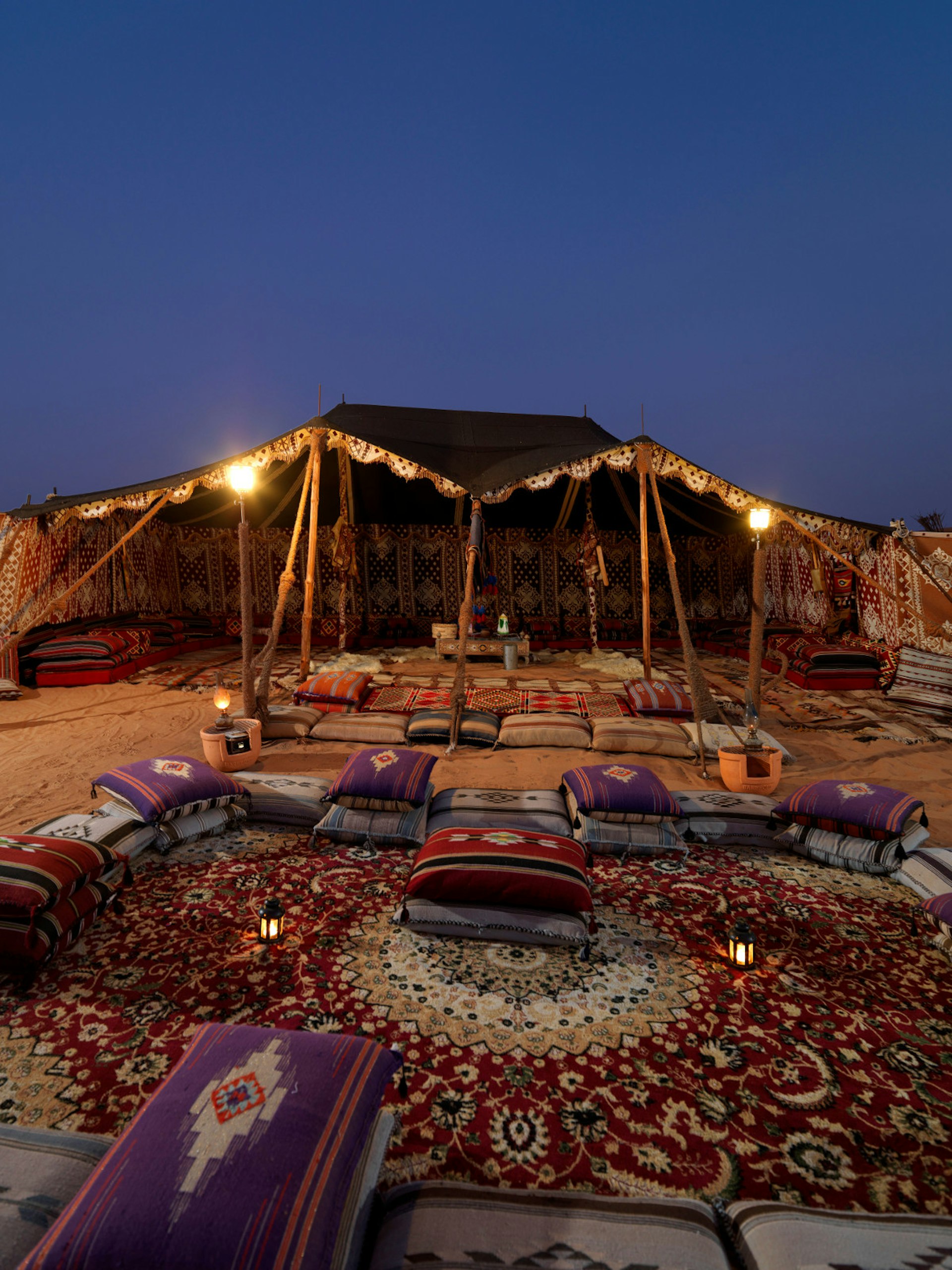 Spin your own Arabian Nights tale at the Bedouin Oasis Desert Camp. Image by Ras al Khaimah Tourism Development Authority