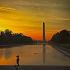 Features - Sunrise at the Lincoln Memorial Reflecting Pool