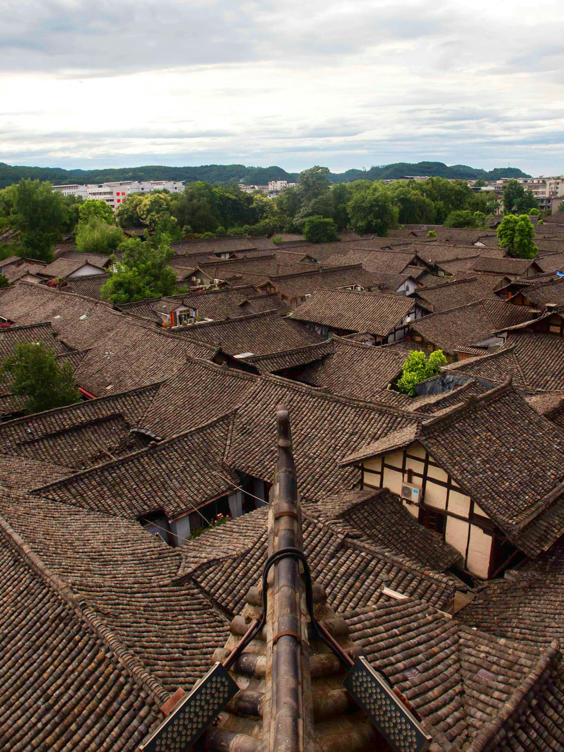 Rooftops of Langzhong visible from Zhongtian Tower © Stephen Lioy / Lonely Planet