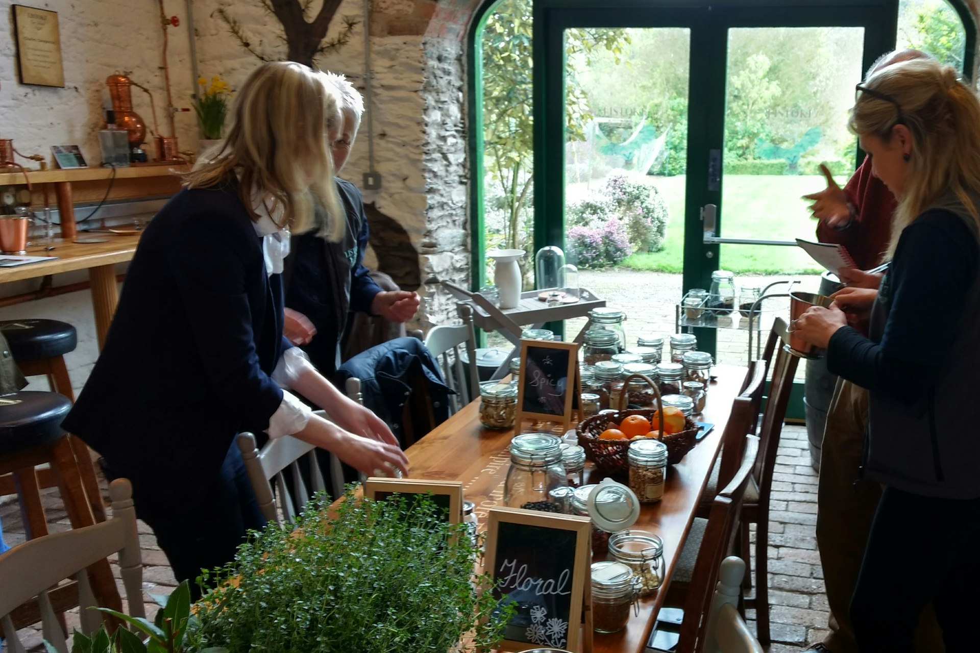 Browsing the botanicals at Listoke Distillery © James Smart / Lonely Planet