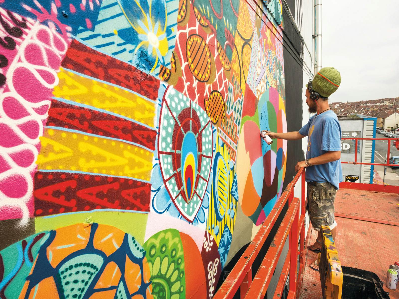 colorful street art festival