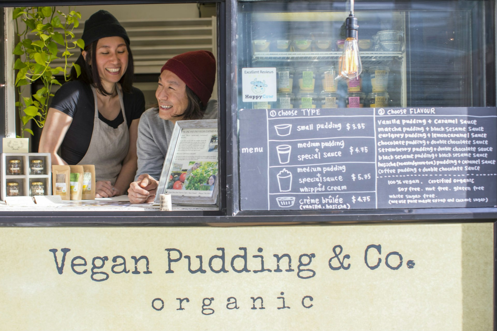 Sora and Hiro launched Vegan Pudding & Co in 2011 © Noriko Tidball