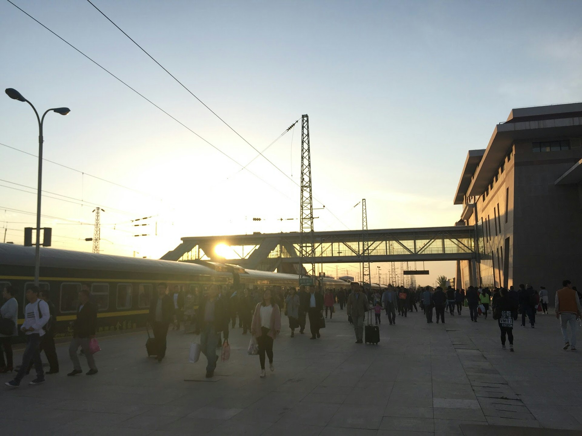 Dawn at Dunhuang Railway Station after a night on the Y667 © Megan Eaves / Lonely Planet