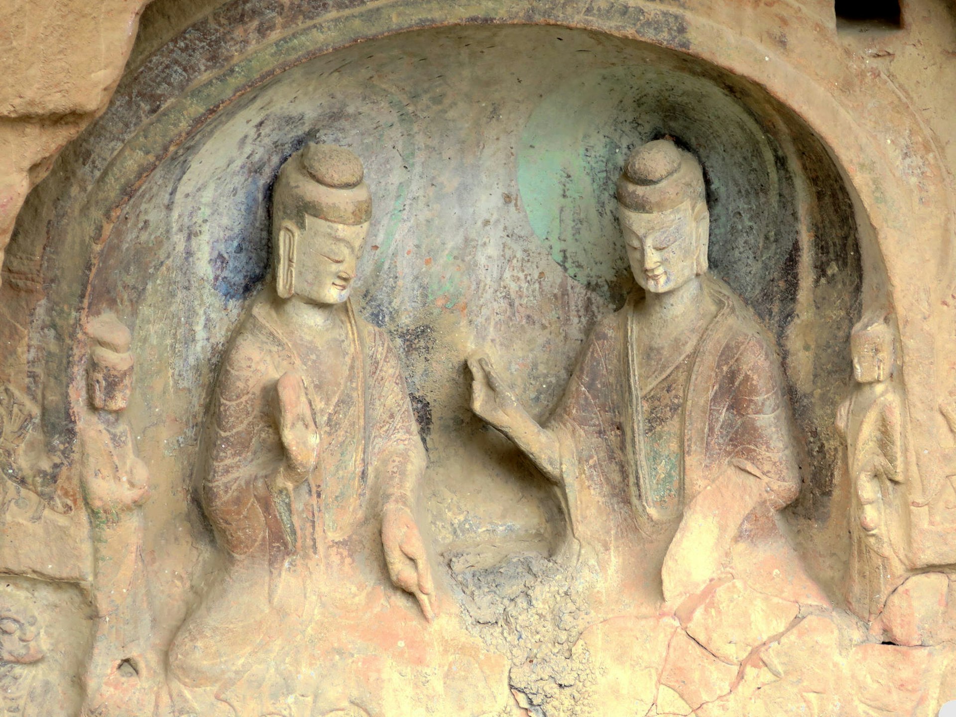 Remarkably well-preserved Buddhis reliefs at Bingling Si © Megan Eaves / Lonely Planet