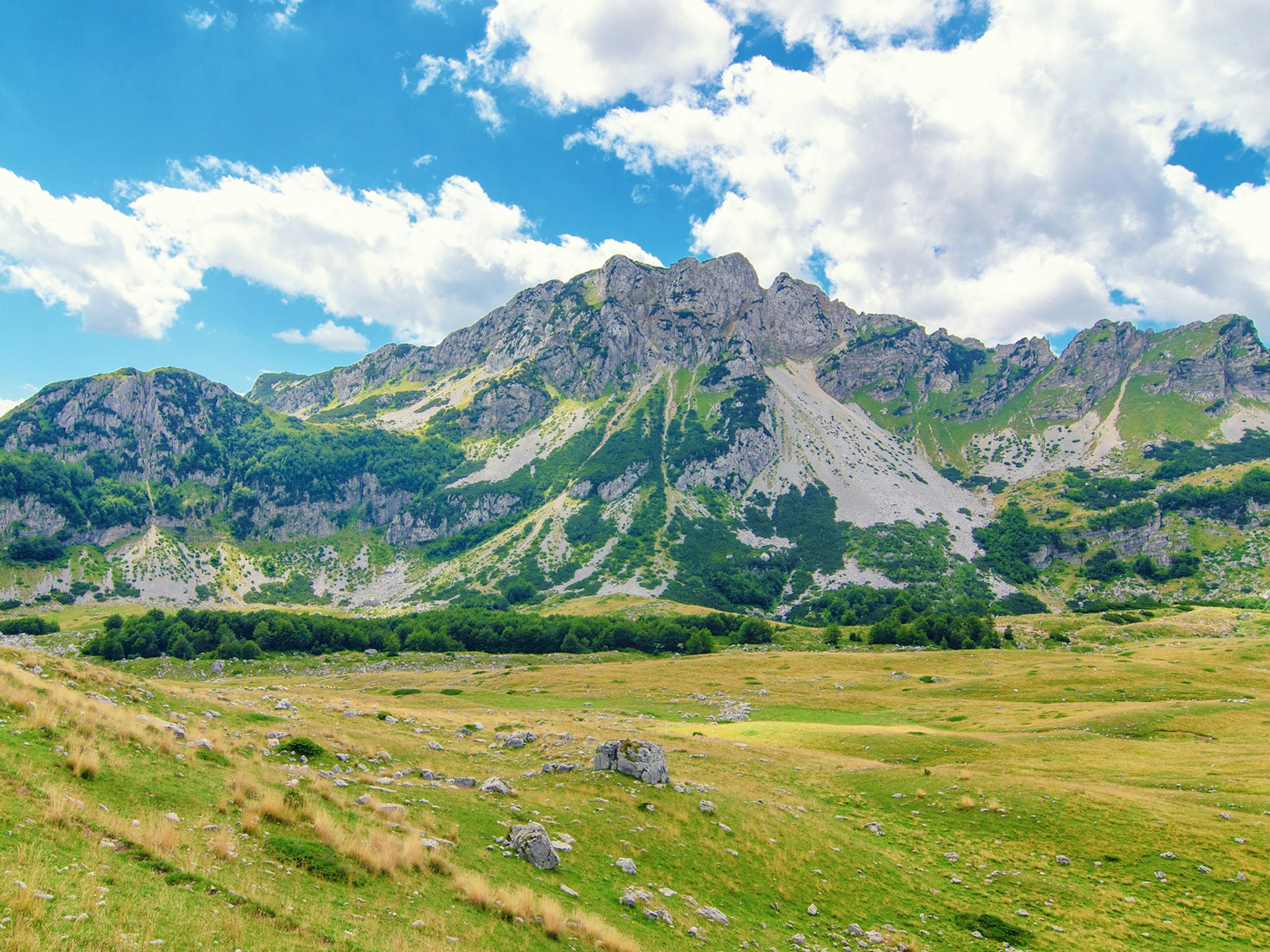 Durmitor National Park mountains and clouds, Montenegro