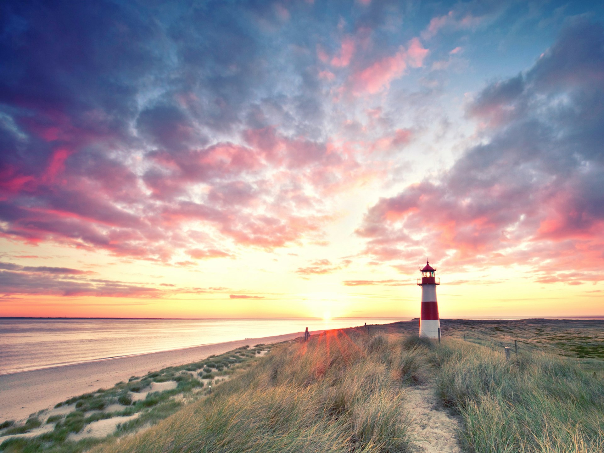 A lighthouse on the coast of Northern Germany