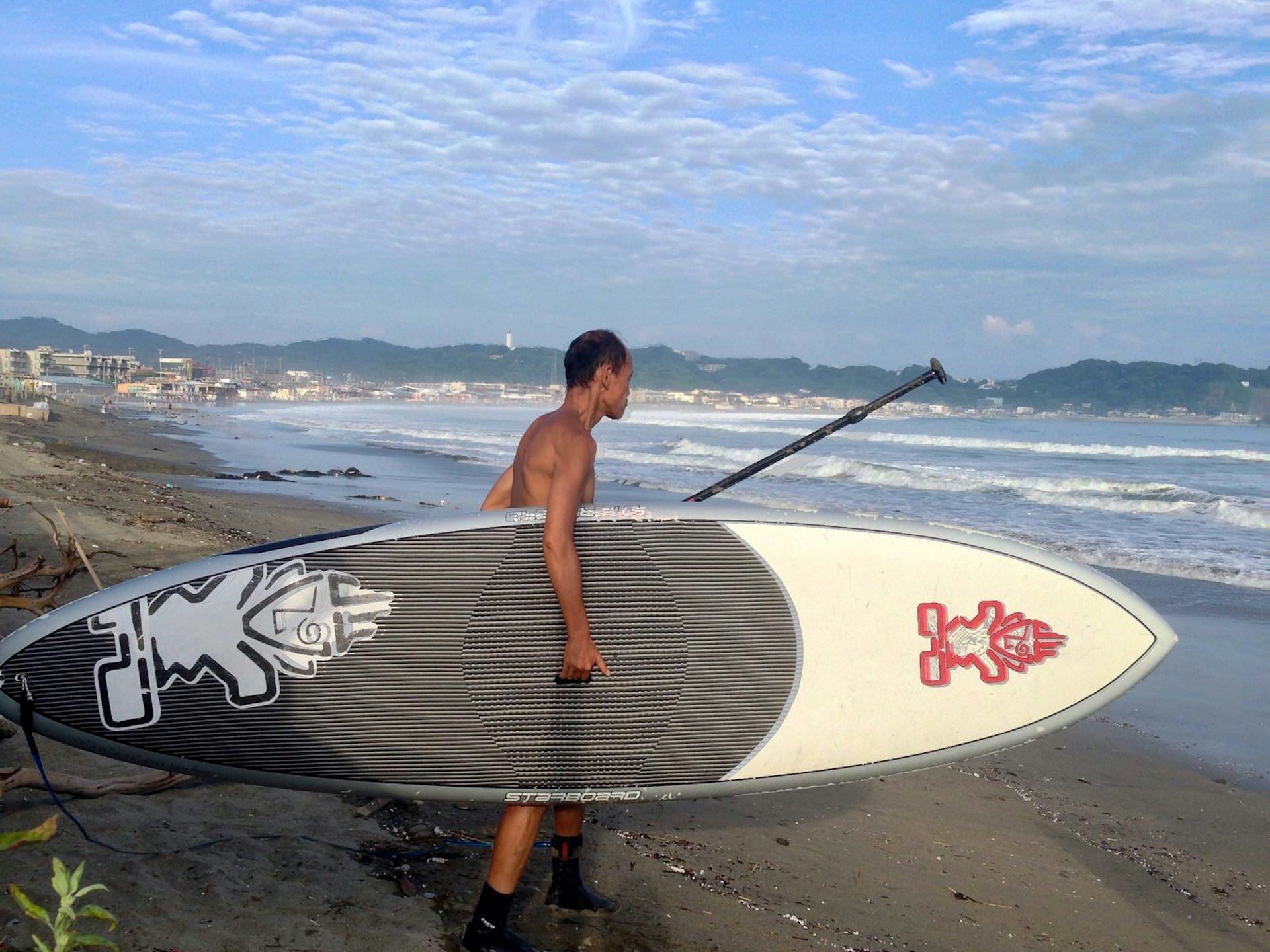 Surfer on Yuigahama Beach, Kamakura