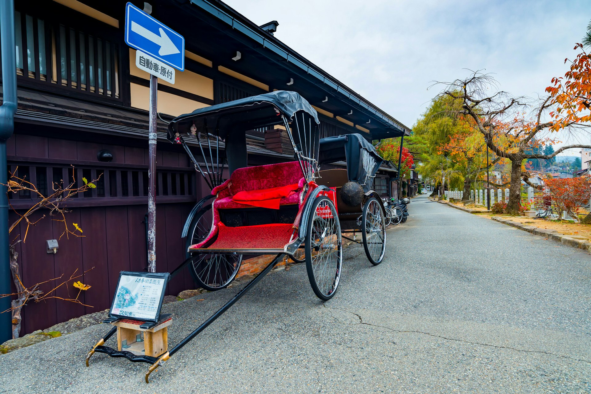 Traditional Japanese rickshaw in Takayama