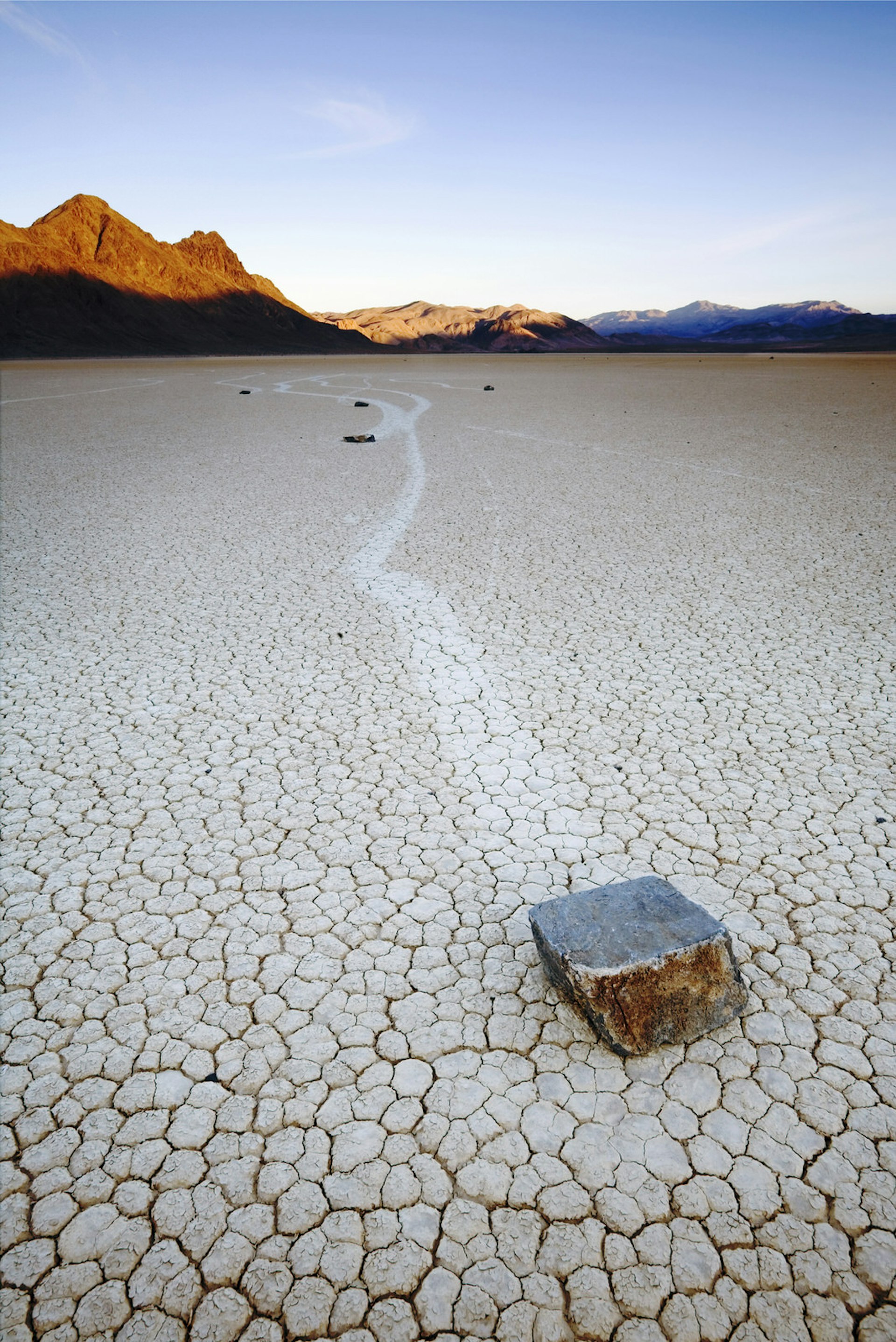 One of the mysterious moving rocks of the Racetrack Playa in Death Valley National Park, California © John Delapp / Getty Images
