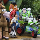 Characters from Toy Story including Buzz Lightyear, Jessie, Bullseye and Mr Potato Head