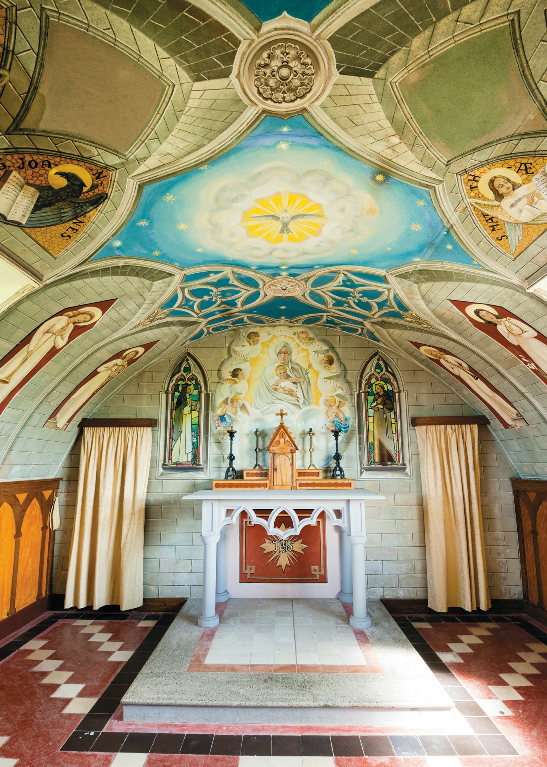 The ornate interior of Orkney’s tiny Italian Chapel © Justin Foulkes / Lonely Planet