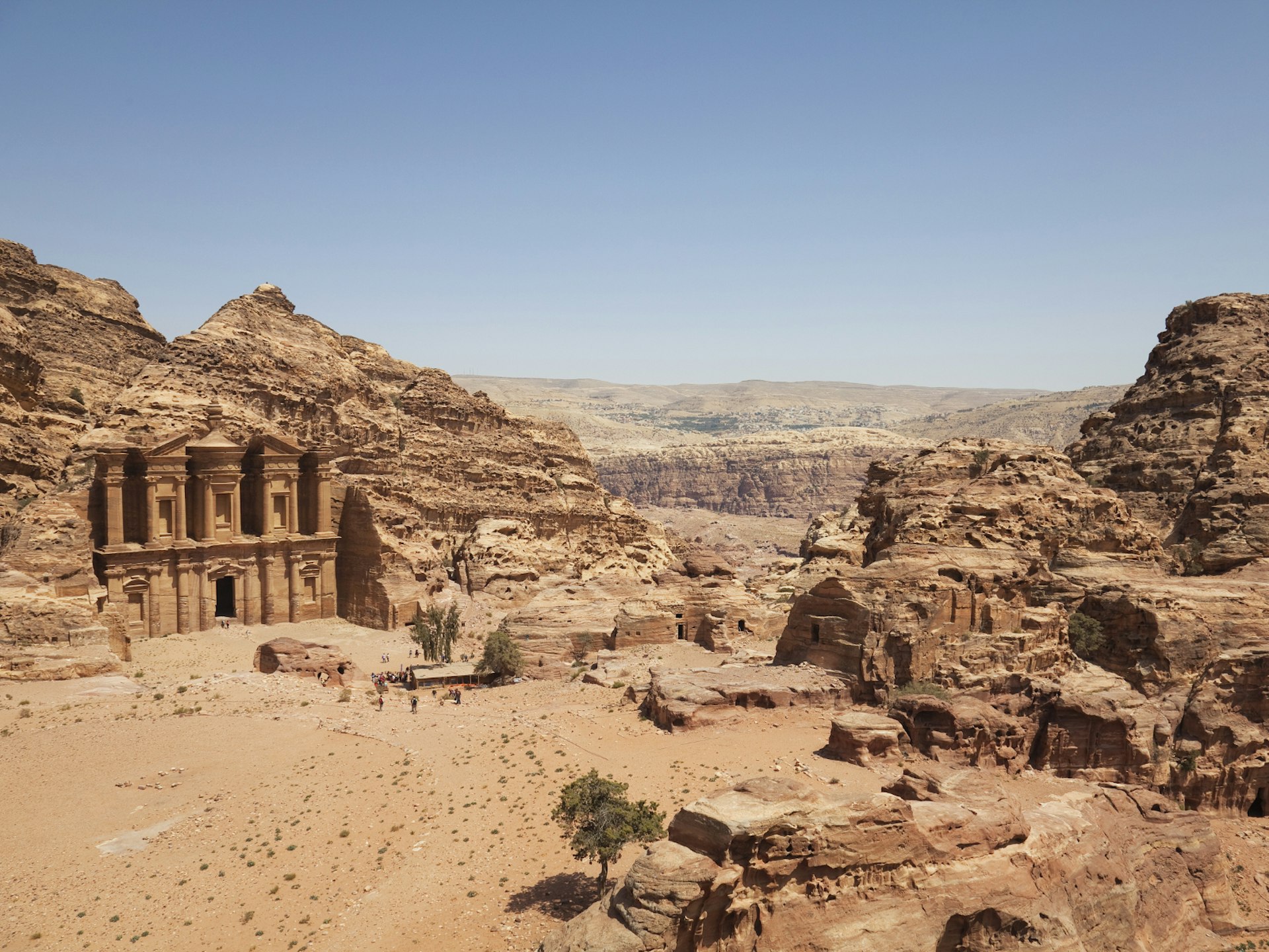 The rock-hewn city of Petra, Jordan