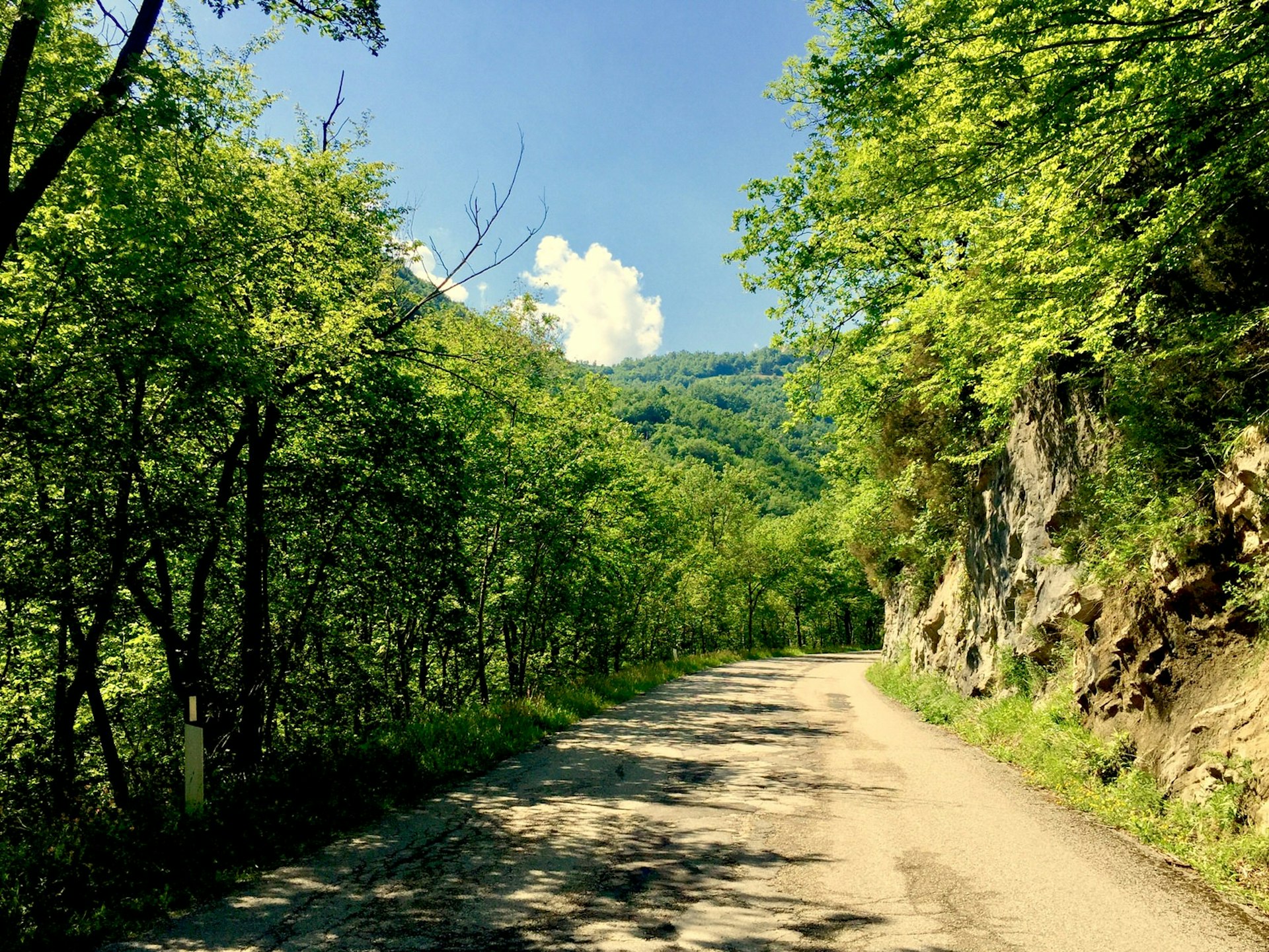 Picturesque road in the Monti Sibilini