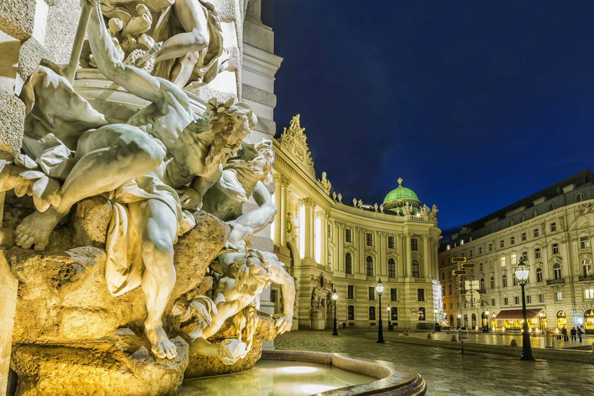 The Hofburg in Vienna under the shadow of darkness