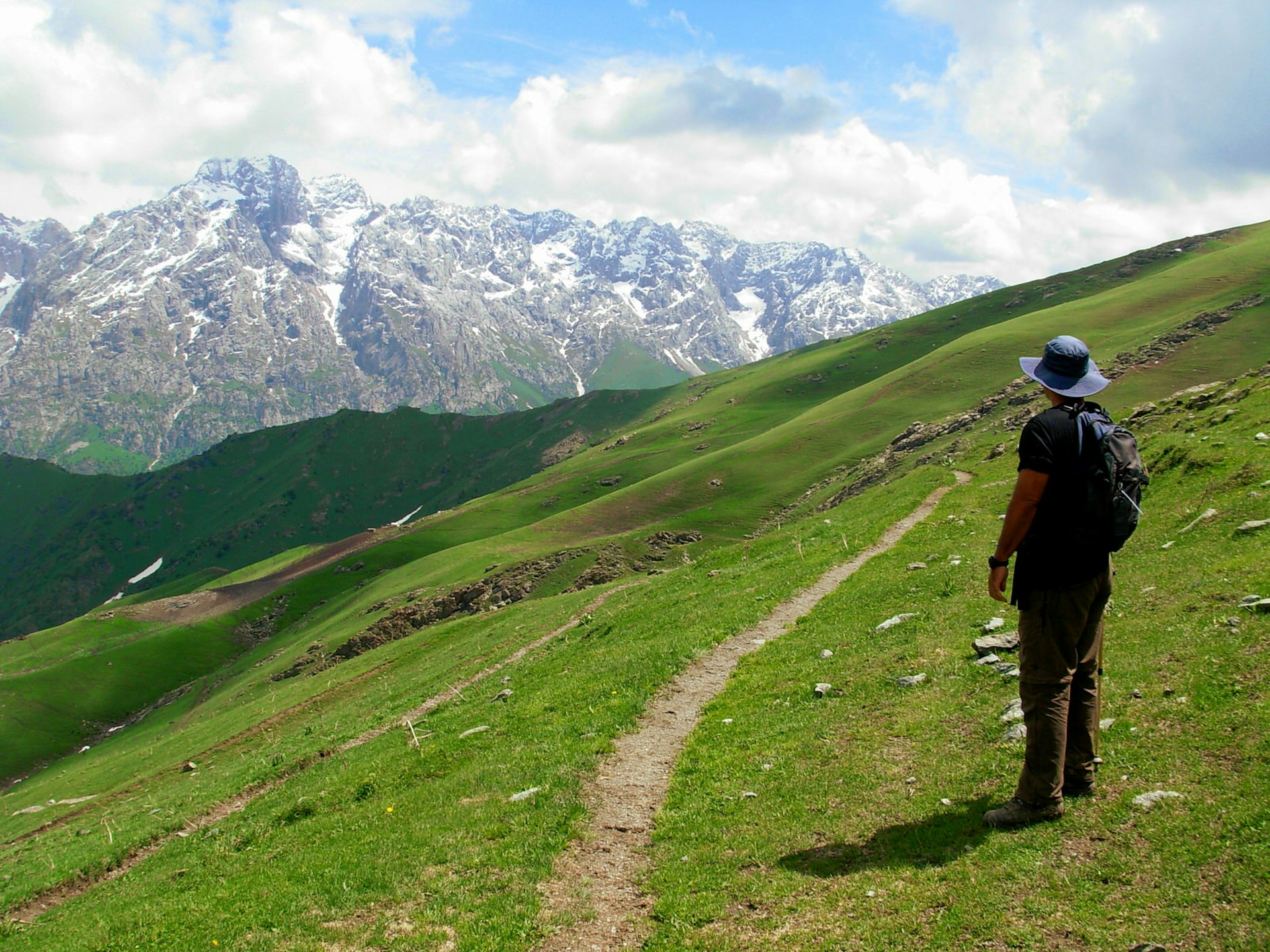 Hiking the Alay Mountains near Kum Bel Pass © Bradley Mayhew / Lonely Planet