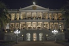 Features - A night view of the Taj Falaknuma Palace in Hyderabad. The