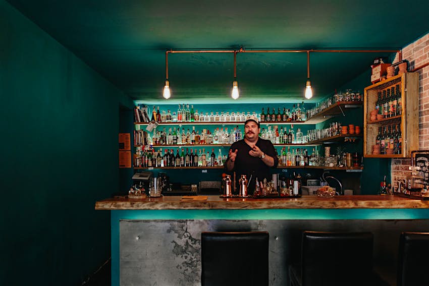Features - IS6C9353_1-55f385aec2a1 A bartender stands behind the bar at Mad Souls and Spirits, Florence, Italy © Marina Denisova