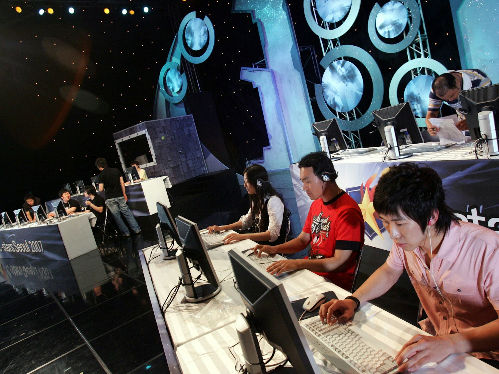 Gamers preparing for an eSports game Seoul