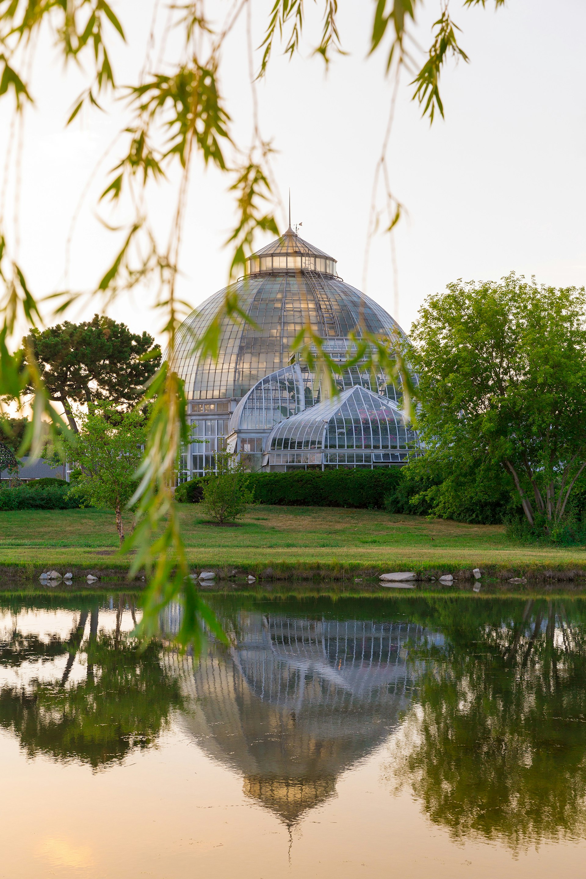 Detroit Michigan Belle Isle Botanical Garden at Sunset; Shutterstock ID 453546997