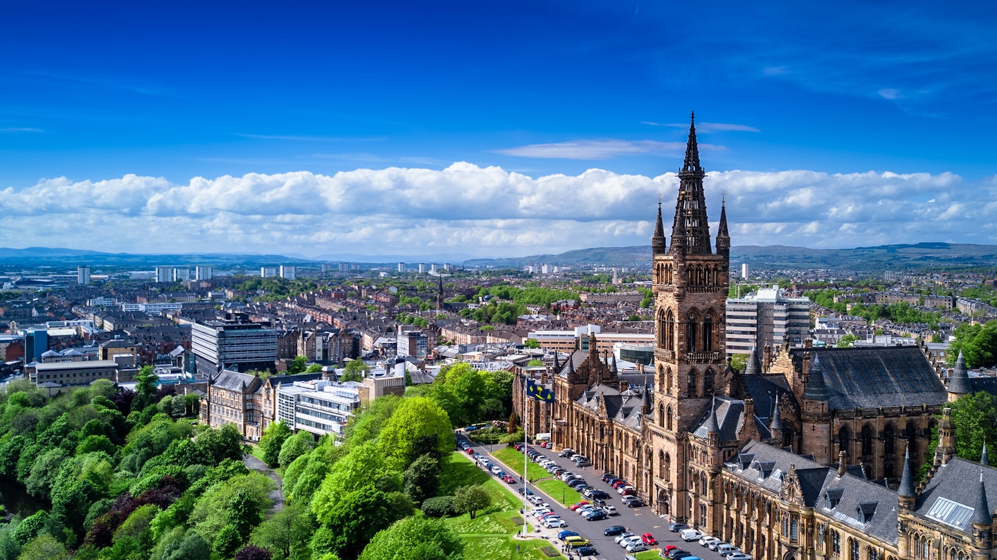 Glasgow stretches out behind Kelvingrove Park © CappaPhoto / Shutterstock