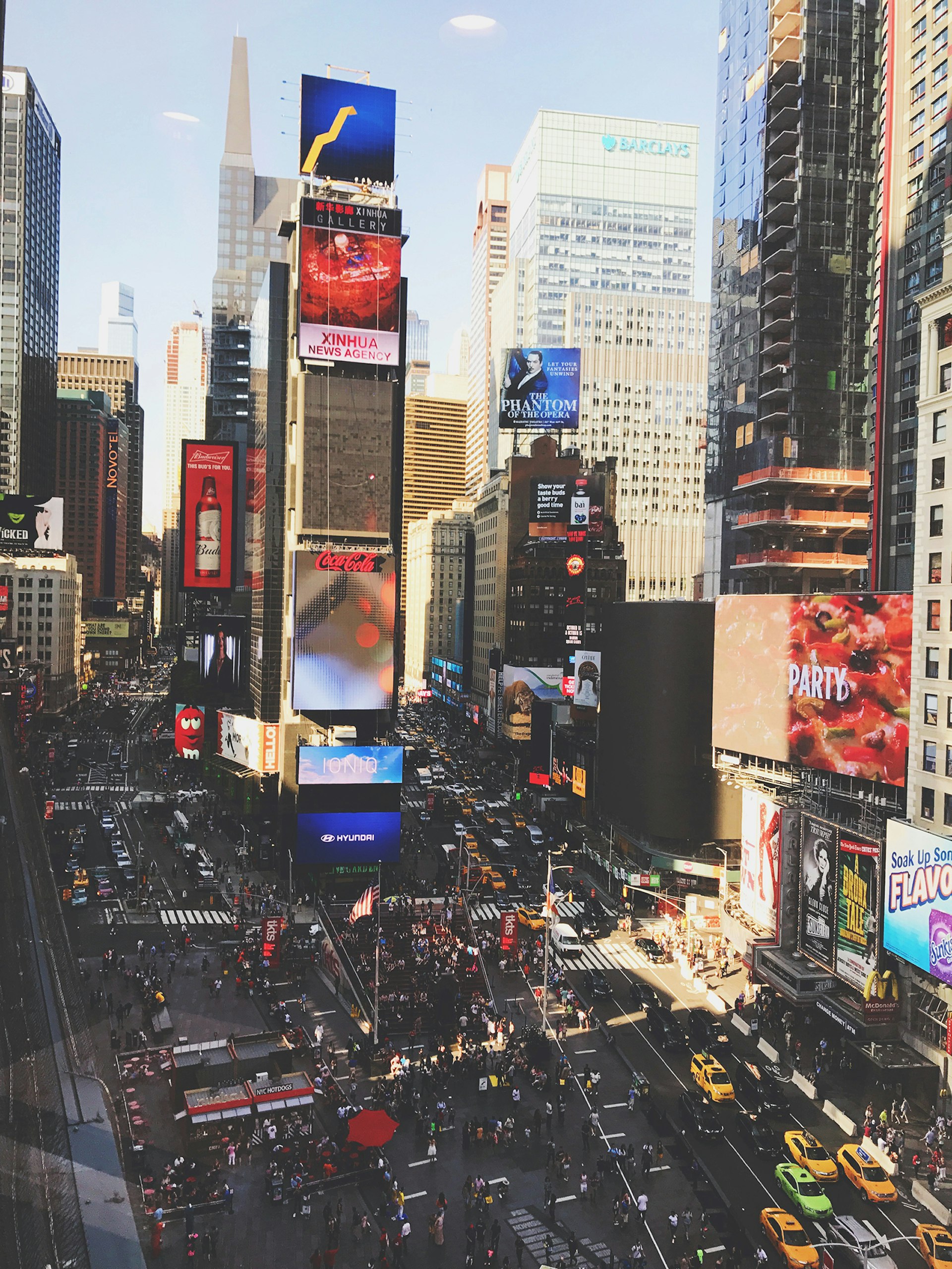 View of Times Square from above