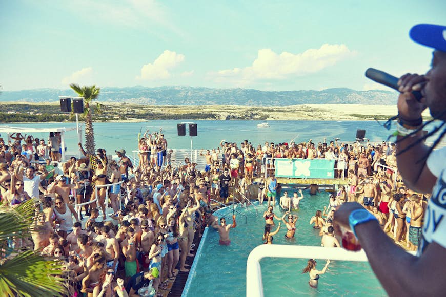Partying at Hideout Festival on Zrće Beach