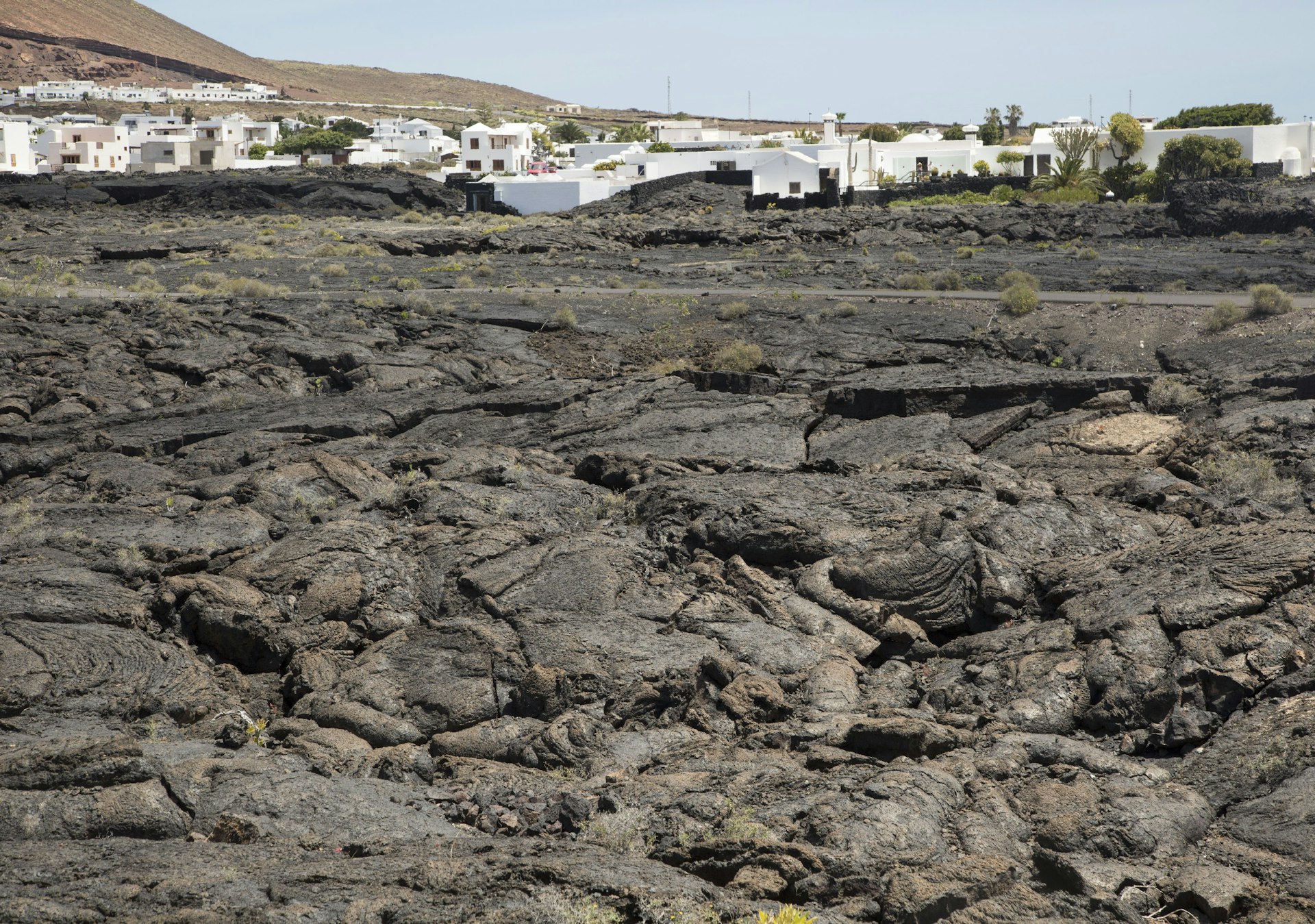 Features - Solidified pahoehoe or ropey lava field, Tahiche village, Lanzarote, Canary Islands, Spain