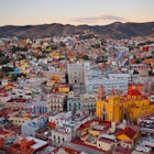 View of Guanajuato, Mexico just after sunset