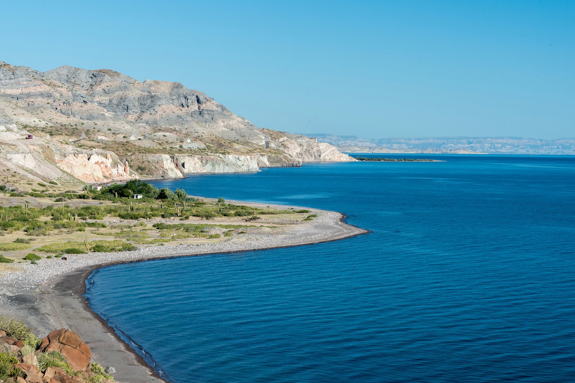 Baja California desert and ocean landscape panorama view