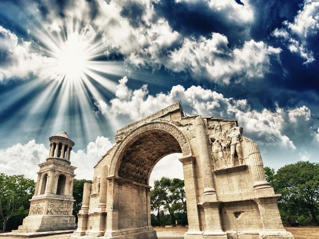 The triumphal arch at the Roman city of Glanum