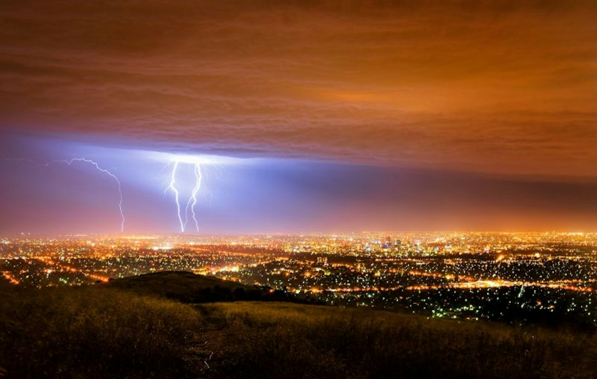 Features - Lightning over Adelaide.