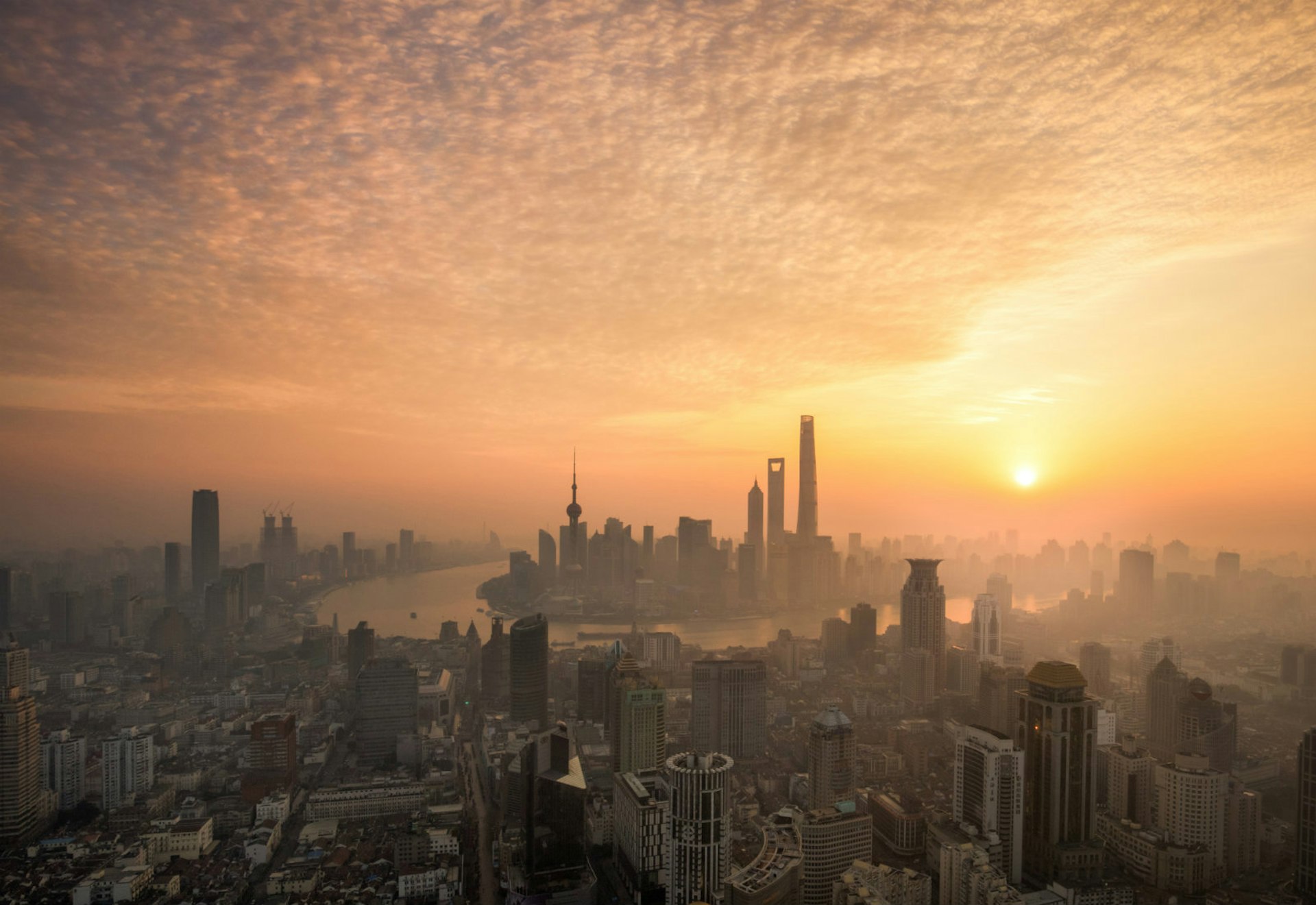 Spooky cities - Shanghai's skyline