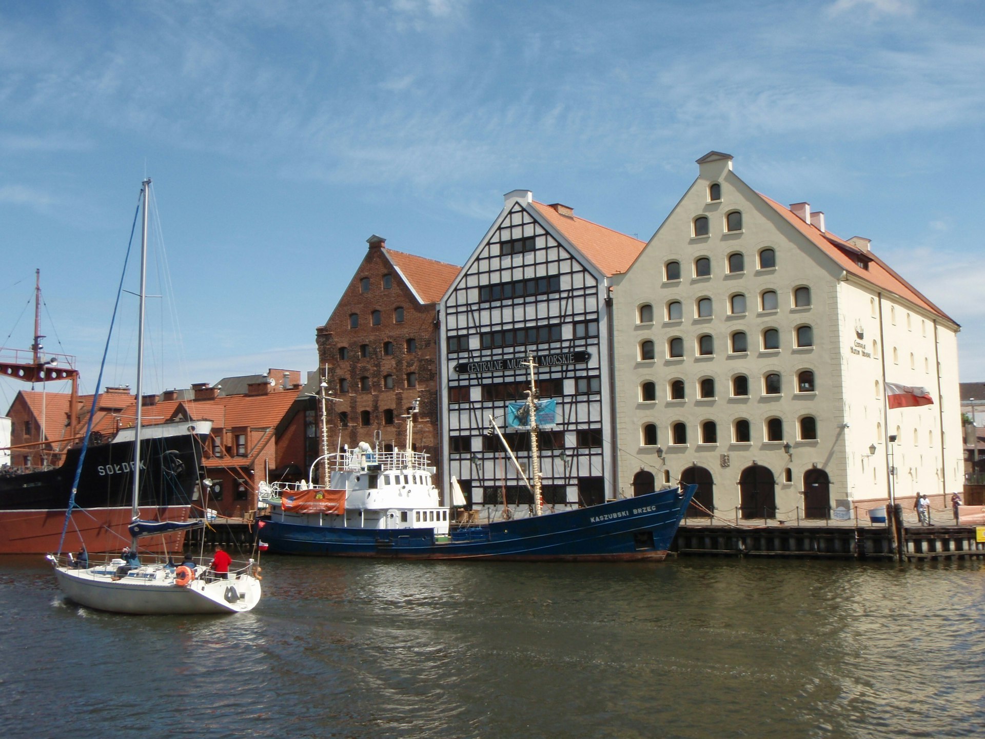 Features - Converted granaries on the Motlawa River, Gdansk, Poland.  credit: Tim Richards