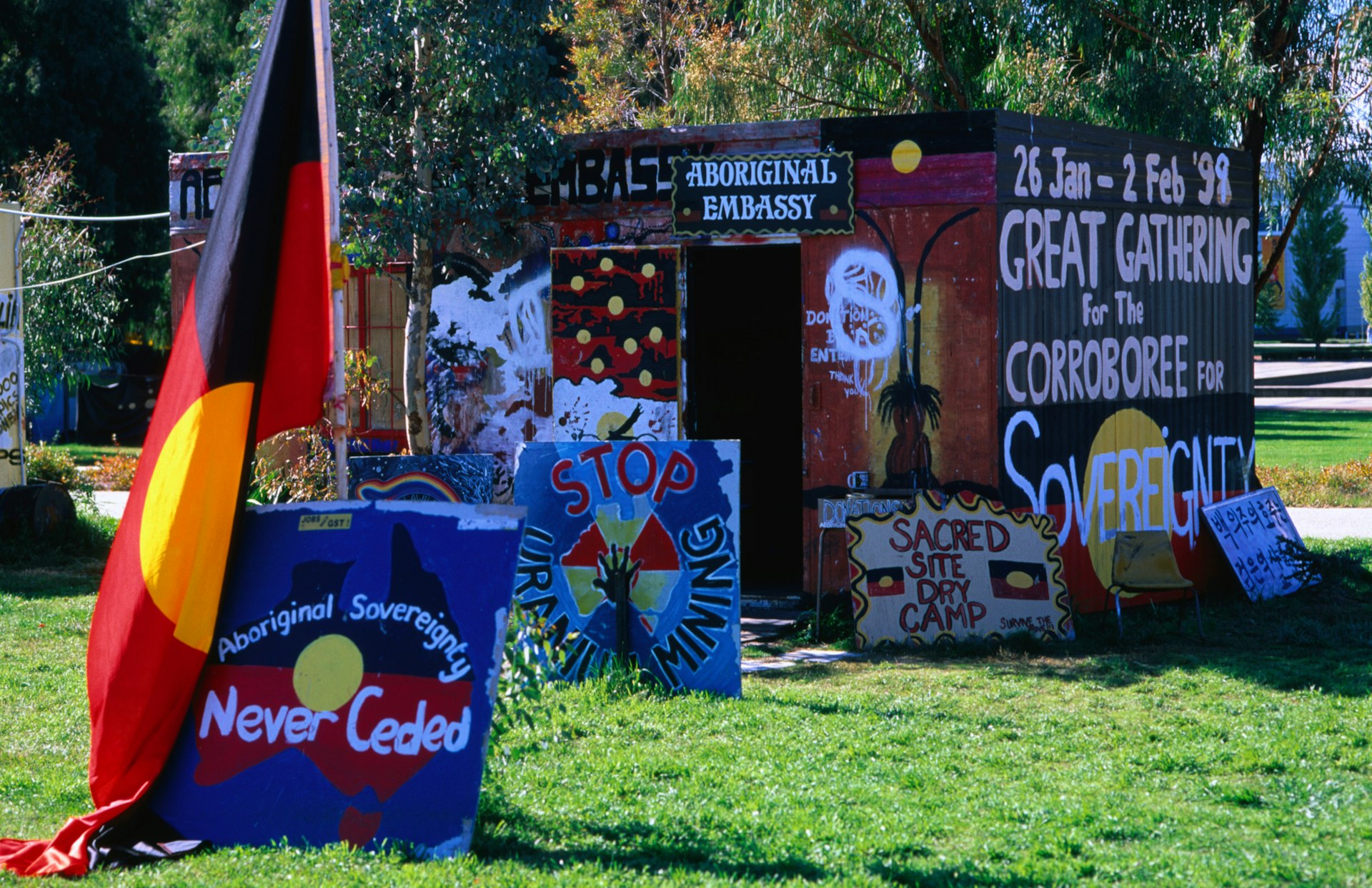 Aboriginal Tent Embassy near Parliament House.