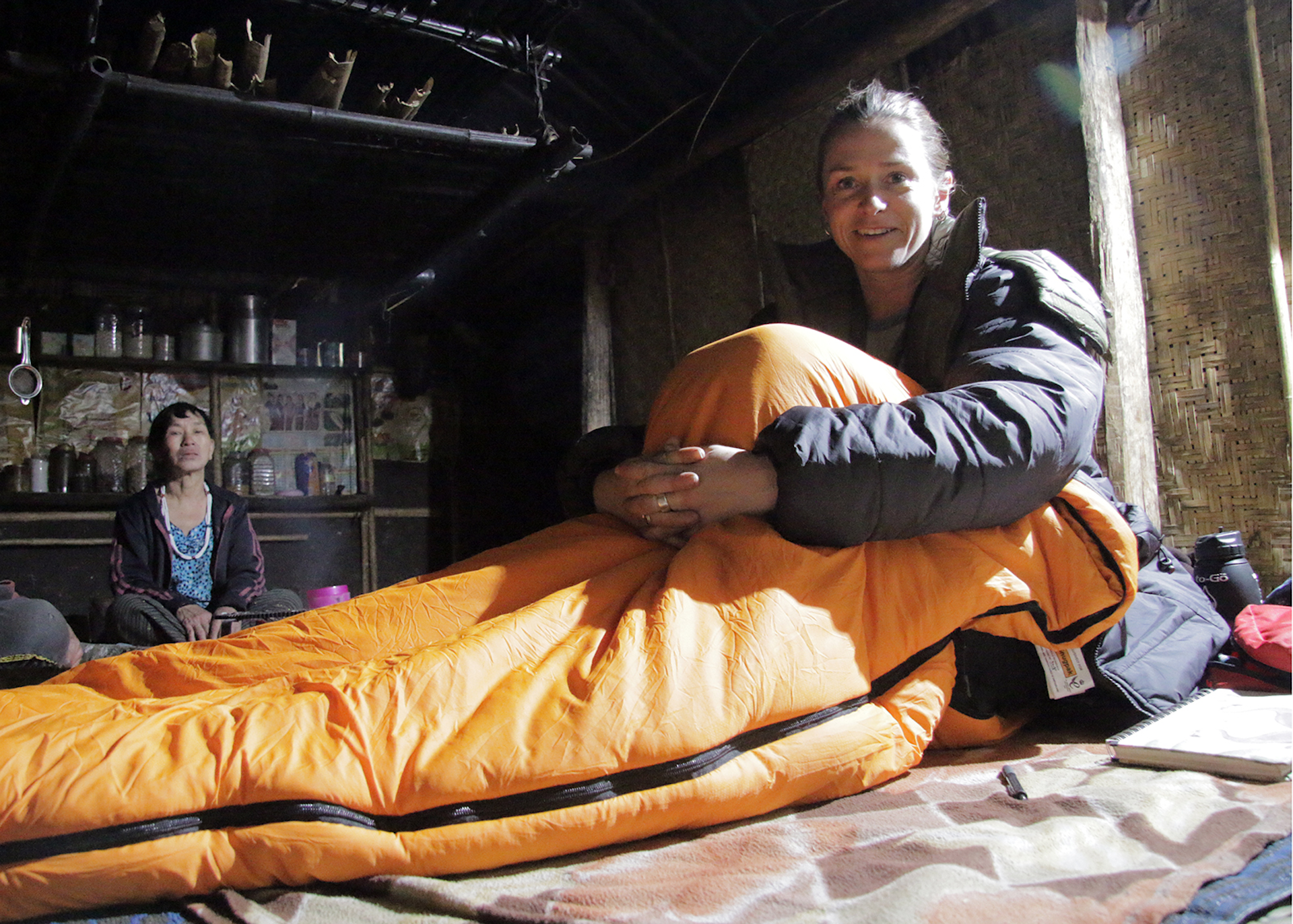 Antonia Bolingbroke-Kent enjoying the hospitality of the locals in Arunachal Pradesh, Northeast India © Antonia Bolingbroke-Kent