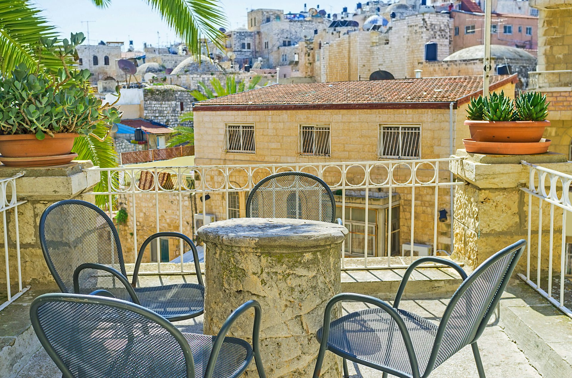 Rooftop view of the Old City at the Viennese Café in the Austrian Hospice, Jerusalem © eFesenko / Shutterstock