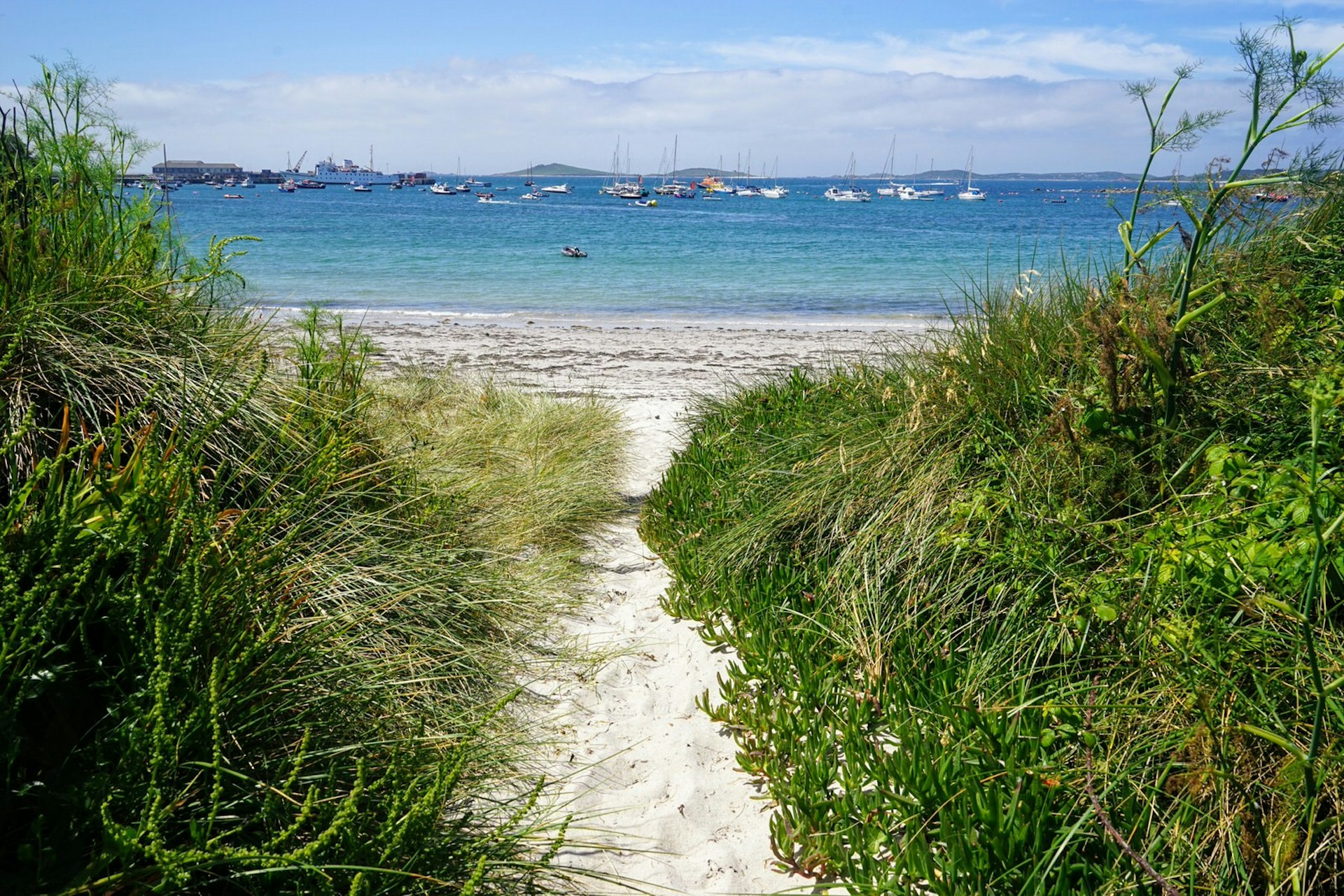 A sandy track leading to Porthmellon Beach, St Mary's, Isles of Scilly, England, UK © James Kay / Lonely Planet