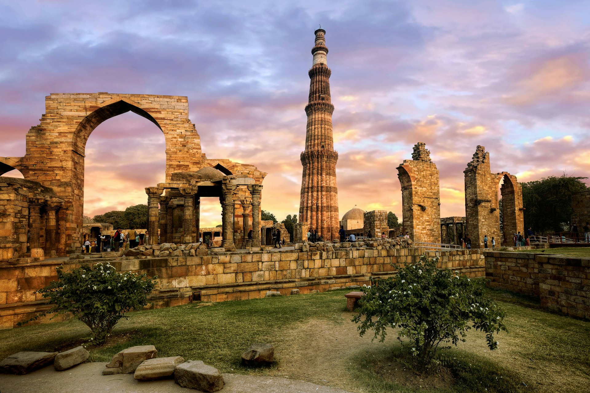 The ruins of Mehrauli, dominated by the Qutb Minar