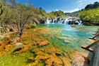 Features - Krka National Park waterfalls in spring, Croatia