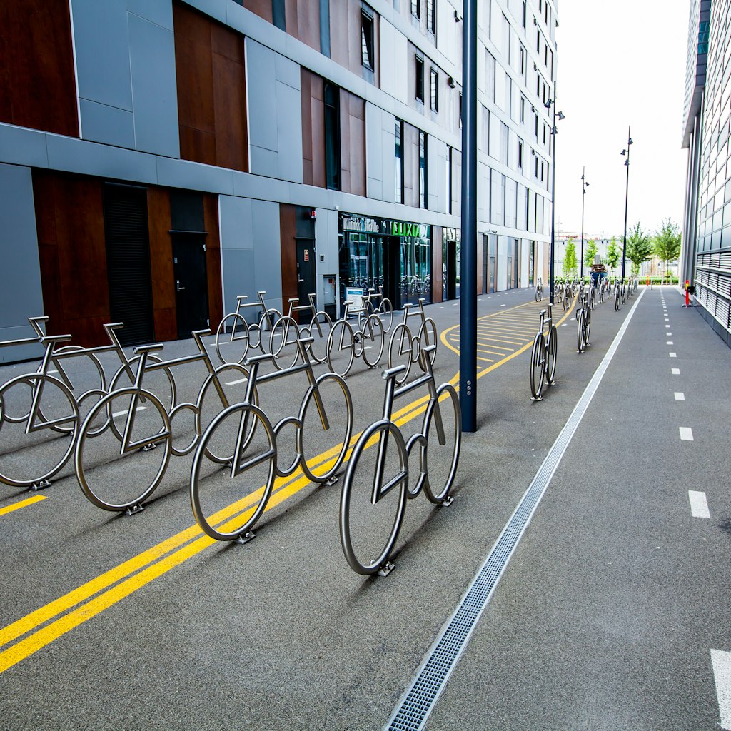 Features - Bike racks at Barcode