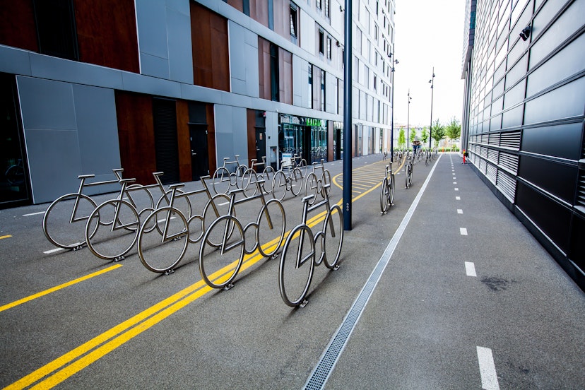 Features - Bike racks at Barcode