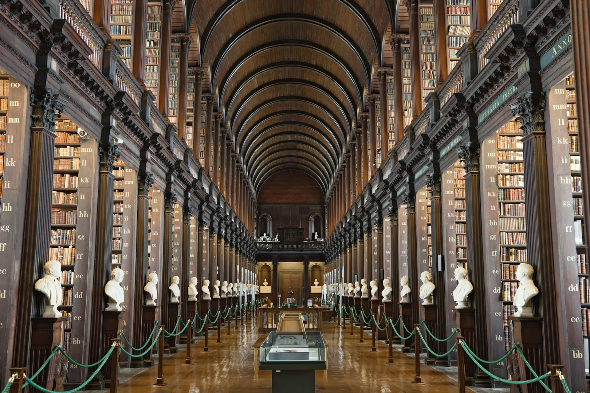 wedding anniversary trip ideas - a wide-angle shot of Trinity College Library, Dublin