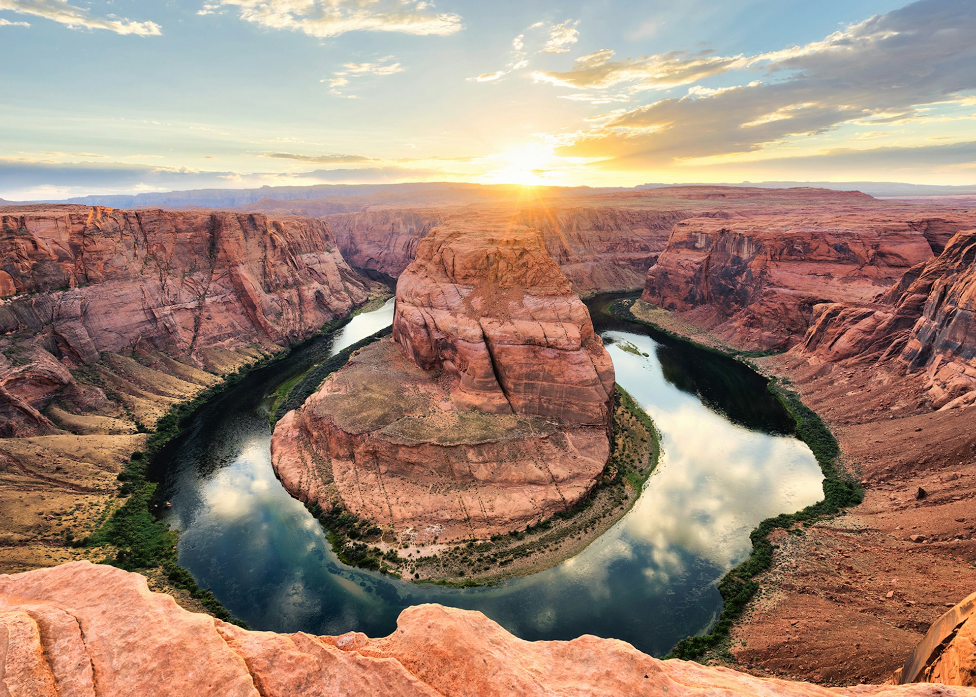 Horseshoe Bend At Sunset - Colorado River, Arizona