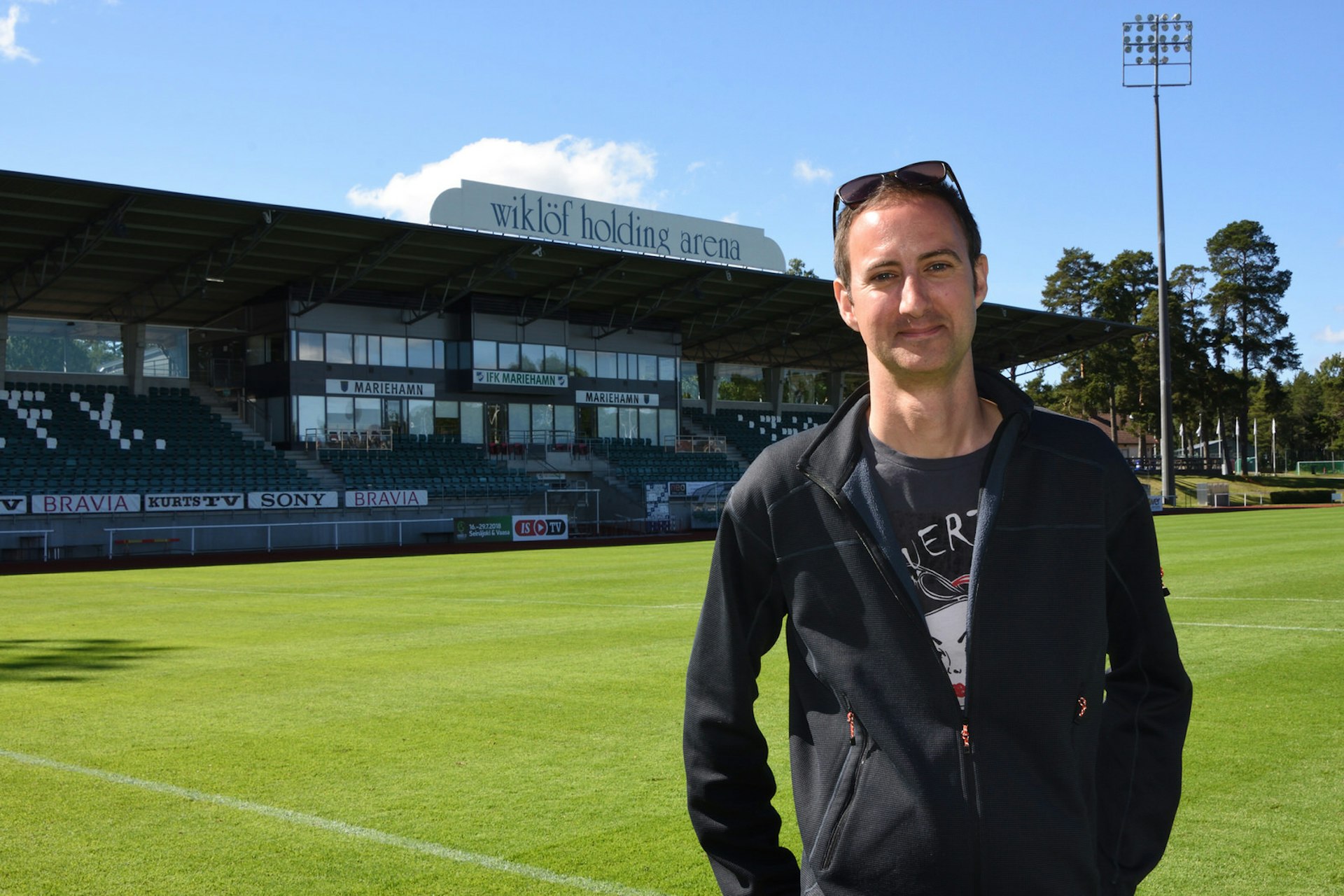 Matt at the Wiklöf Holding Arena in Mariehamn, Finland © Matt Walker