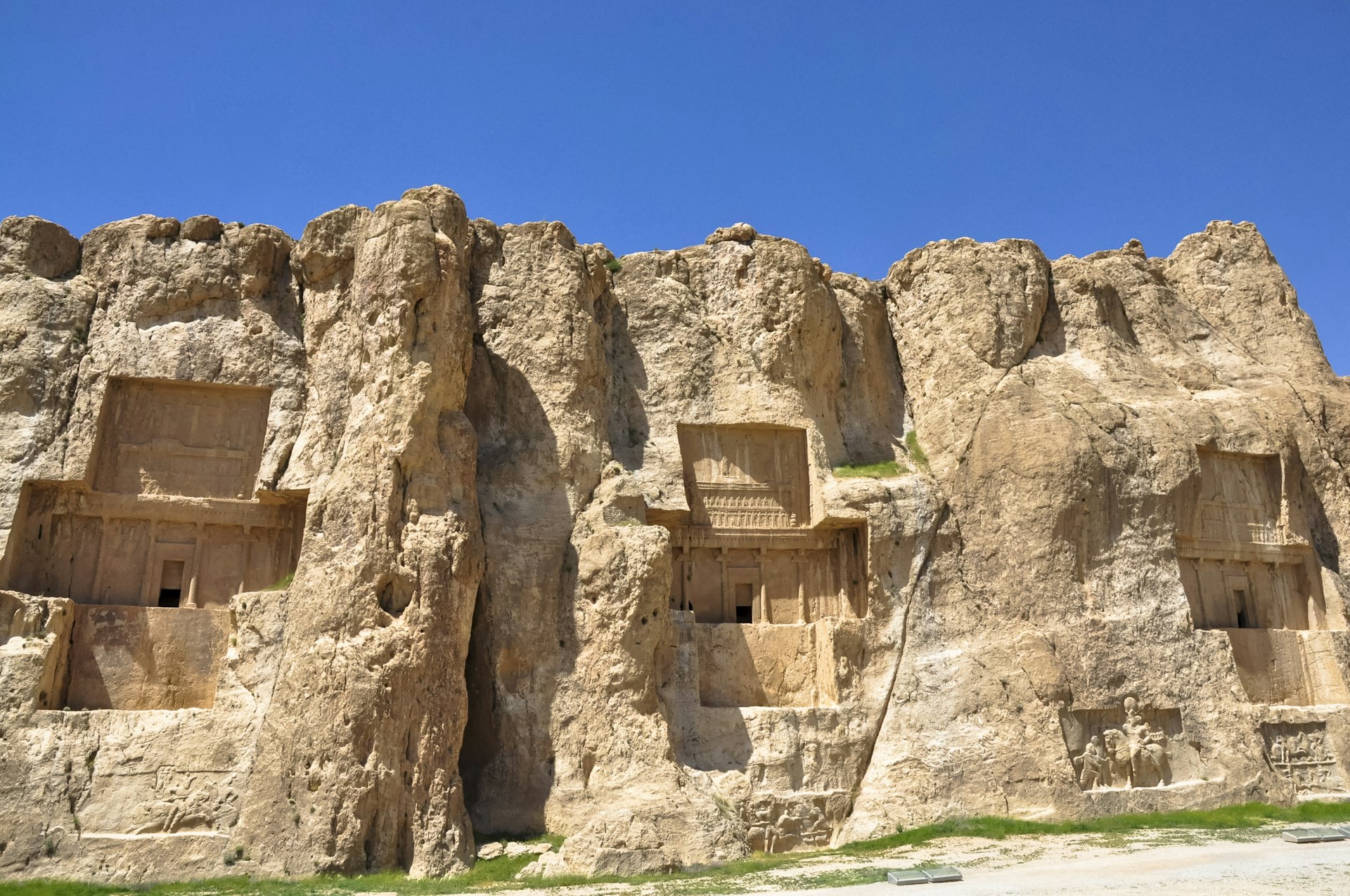 Naqsh-e Rostam rock tombs outside of Persepolis, Iran. Image by Claire Beyer / Lonely Planet