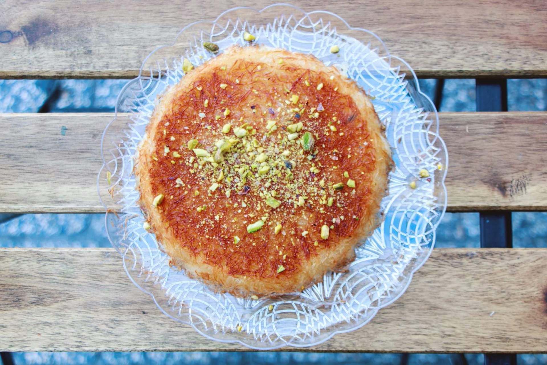 Kunafeh at the newly opened Atir Dessert has already gained a following. Image by Bassel Masannat / Lonely Planet