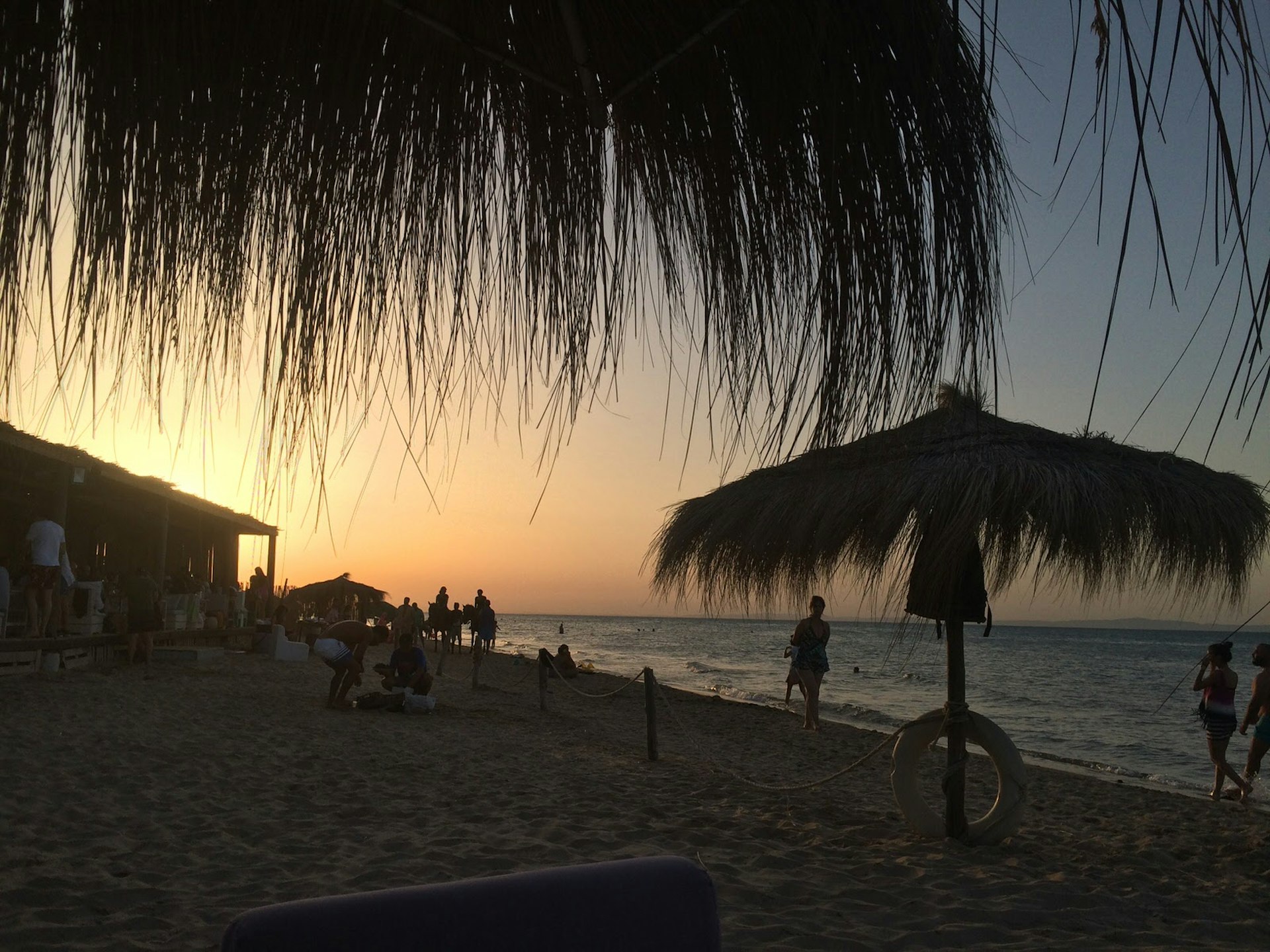 Beach sunset at Chez Franky, Tunis. Image by Erin Harvey / Lonely Planet