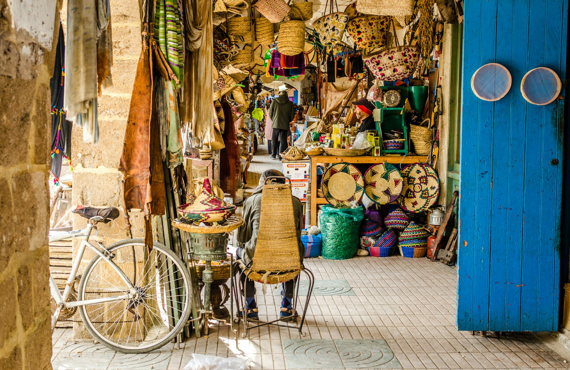 Handicrafts shop, Essaouira, Morocco. Image by Federica Gentile / Getty Images